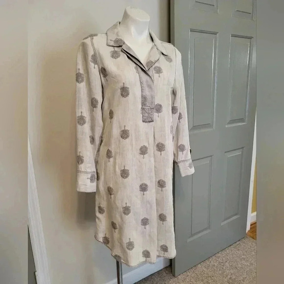 Soft Surroundings Paisley Park Chambray Feathers Dress(XS) - Picture 6 of 12